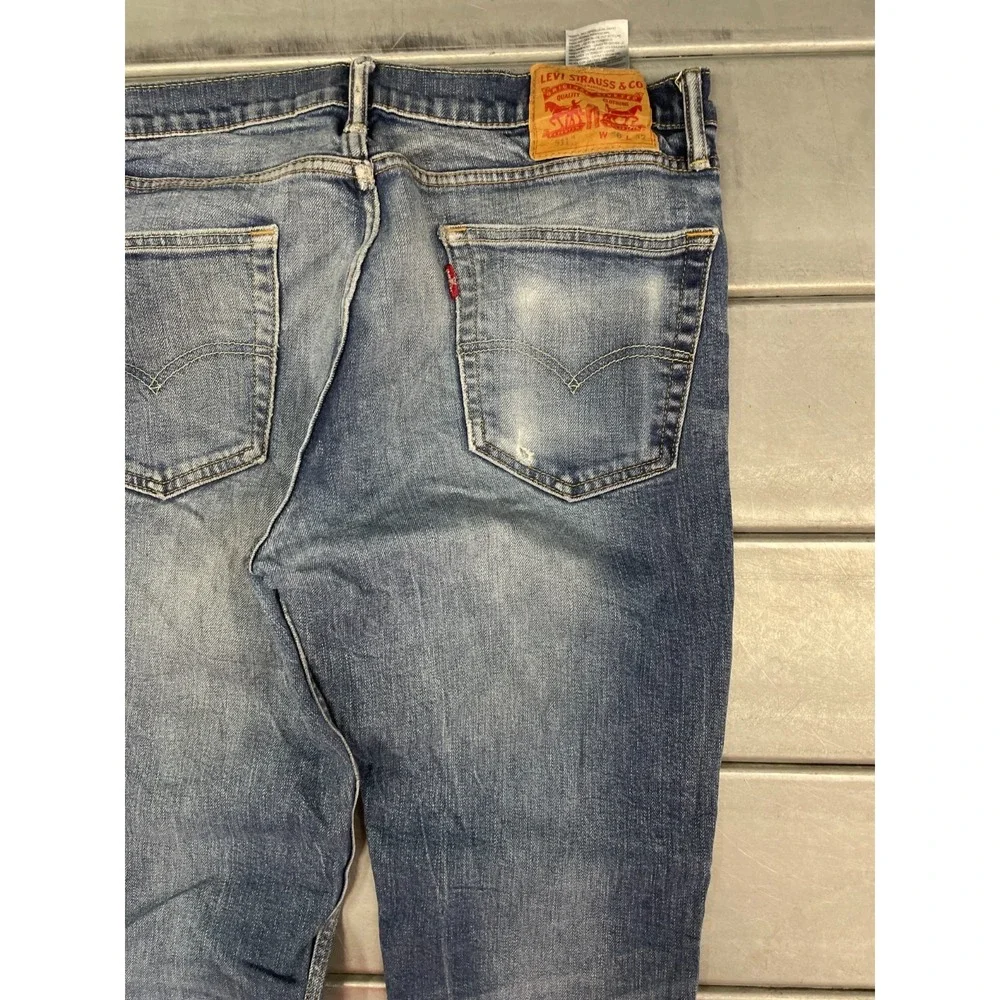 Levis 511 Jeans Mens 34x32 Blue Medium Wash Faded Denim Slim Straight‎